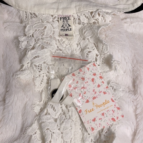 Free People Leather and Lace Boho Vest - Picture 12 of 15